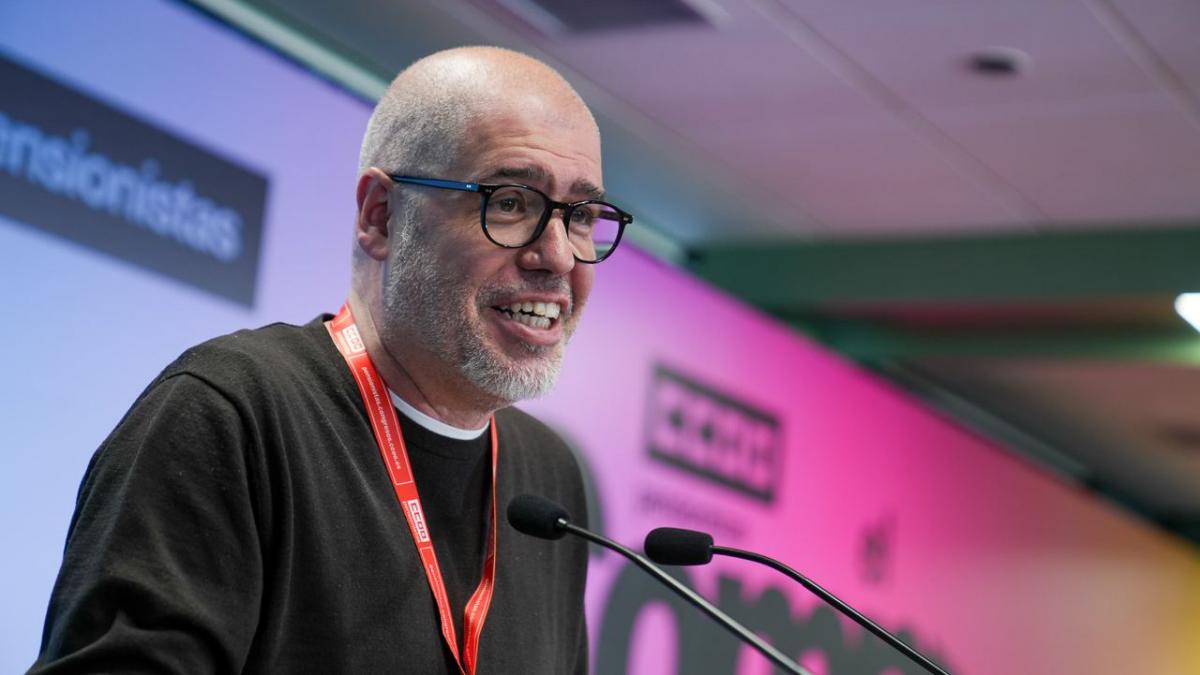 Unai sordo, secretario general de CCOO interviene en el Congreso